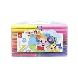 Набор фломастерів "Water color pen" 36 кольорів Bambi 204-36 у пластикому боксі Синій