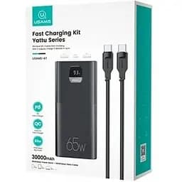 Зовнішній акумулятор Usams PB68 (US-CD185) 30000 мАг 65W з дисплеєм - мініатюра 2