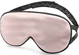 Маска для сну шовк "Чумацький Шлях" з нековзною резикою в Подарунковій упаковці Рожева (1176-02)