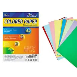 Набір кольорового паперу А4 Leader 134780, 100 аркушів