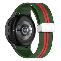 Браслет Cls-line для Samsung Galaxy Watch 4 - зелено-червоний ширина кріплення 20мм силікон Watchbands (W19-6WB20235651) - мініатюра 2