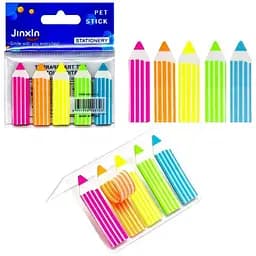 Закладка Color-It Stick Notes Олівець Р01-2-LВ неонова 5 кольорів