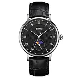 Годинник класичний чоловічий Skmei 9308 (Чорний з чорним циферблатом)