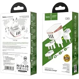 Набор сетевого адаптера с переходниками Hoco C83 Detachable pin 3 USB