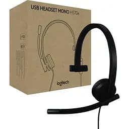 Комп'ютерна гарнітура Logitech H570e Mono USB-A Black (981-001426) - мініатюра 6