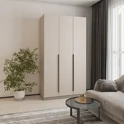 Шафа 3-дверна MebelStar Оскар ДСП BG, 4 додаткові полиці 120x52x220 см Кашемір (MBS-4585)