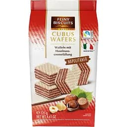 Вафли кубики Feiny Biscuits Napolitaner с лесным орехом 125 г 