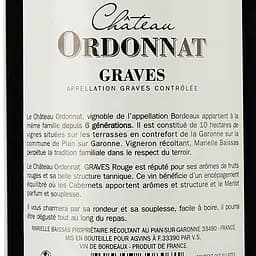 Вино Chateau Ordonnat Graves AOP Graves, червоне, сухе, 0,75 л (917836) - мініатюра 3