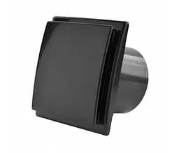 Витяжний вентилятор MMotors OK 100 чорний зі зворотним клапаном, таймером та датчиком вологи