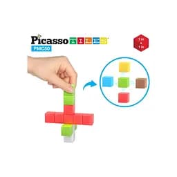 Конструктор Picasso магнітний Tiles Building Cubes 50 деталей (817338023645) - мініатюра 3