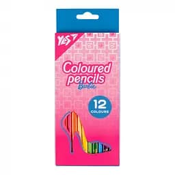 Карандаши цветные Yes Barbie, 12 цветов