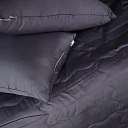 Літній постільний комплект MirSon Line Satin Premium Iron grey Eco-Soft Сімейний (2200010975420) - мініатюра 3