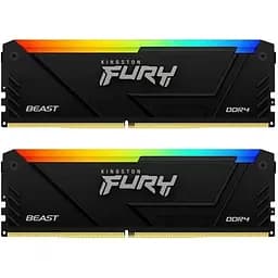 Модуль памяти для компьютера DDR4 32GB (2x16GB) 3200 MHz FURY Beast RGB Kingston Fury (ex.HyperX) (KF432C16BB2AK2/32)