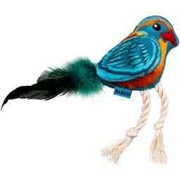 Іграшка для котів Barksi Пташка з дзвіночком та пір'ям 12х10 см
