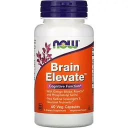 Натуральная добавка NOW Brain Elevate, 60 вегакапсул