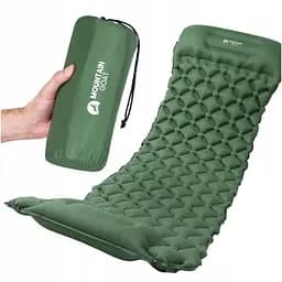 Коврик (каремат) надувной Mountain Goat 190 x 58 x 5 см со встроенным насосом MG0010 Navy Green (P-5905973400909)