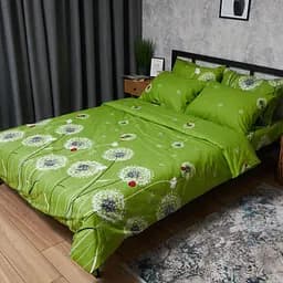 Комплект постельного белья Moon&Star Бязь Gold Люкс Green Harmony Двуспальные 175х210 наволочки 4х50х70