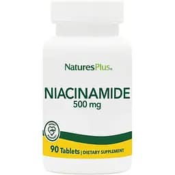 Амінокислота Natures Plus Niacinamide 500 mg, 90 таблеток vit0003978