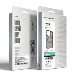Чехол для Apple iPhone 13 Pro, Uniq MagCase, серый, противоударный, панель-накладка с MagSafe, ударопрочный TPU+PC, с магнитом MagSafe, поддержка полноценной беспроводной зарядки, ArmorStandart (ARM75283) - мініатюра 6