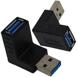 Переходник GRAND штекер USB A гнездо USB A угловой version 3.0