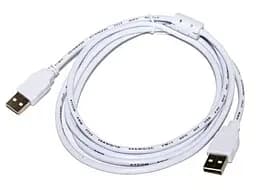 Кабель USB 2.0 AM - USB AM, 1.8 м, белый, Atcom (16614)