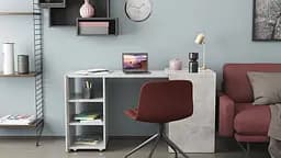 Стіл-тумба трансформер Смарт 1/2 Ferrum-decor 750x1450x600 ДСП Бетон 16 мм (FRD-105080) - мініатюра 9