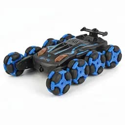 Радіокерована трюкова машина-перевертень LH-C 060-3-02, керування браслетом та пультом 2.4G, звук, парогенерація, 360°, Синя