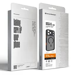 Чехол для Apple iPhone 17 Pro Max, Unit MagSafe SE, черный, с защитой камеры, магсейф, противоударный, магнитный, панель-накладка с MagSafe, с поддержкой беспроводной зарядки, TPU+PC, защита всего корпуса, ударопрочный, ArmorStandart (ARM86322) - мініатюра 5