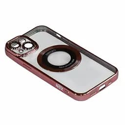 Магнитный чехол XON PhoneCase Magnetic для iPhone 13 (PCMC1113100P 8246) Розовый/Прозрачный
