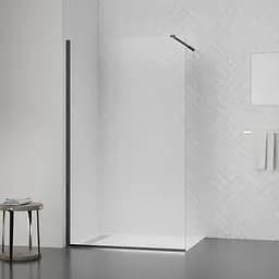 Душова перегородка Qtap Walk-In Standard BLM209.C8 90x200 см, скло Clear 8 мм, покриття CalcLess, прозорий, чорний - мініатюра 6