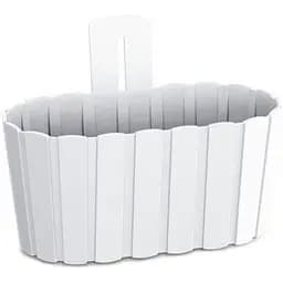 Горшок для цветов Prosperplast Boardee Wall овальный настенный, 280 мм, белый (27450-449)