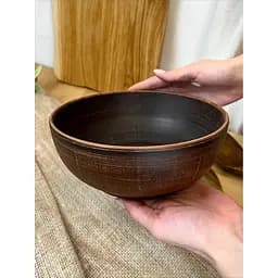 Миска керамічна (глиняна) Гладка 1 л - мініатюра 5