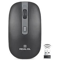 Комп'ютерна мишка Real-El RM-303 Wireless Black/Grey (EL123200021) - мініатюра 2