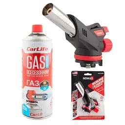 Ручний міні газовий пальник Nowax із балоном Carlife на 400мл, 220гр (na_73)