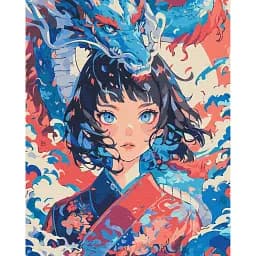 Картина по номерам Brushme Девушка, ставшая драконом 40x50 см