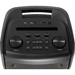 Колонка портативна 2.0 Real-El X-797, Black, 90 Вт (2 x 45 Вт), Bluetooth, AUX / USB / microSD, RGB підсвічування, два мікрофонних входи з функцією `эхо`, пульт ДК, акумулятор 88.8 Вт/год - мініатюра 6