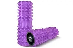 Масажний ролик Grid Roller 33 см v.1.2 із заглушками з двох сторін (фіолетовий) EasyFit fit0024995 - мініатюра 3