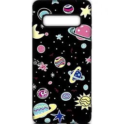 Чохол-накладка Toto Cartoon Soft Silicone TPU Case Samsung Galaxy S10+ Space Planets Black