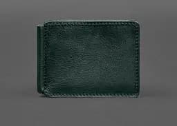 Кожаное портмоне 13.0 зажим зеленый краст