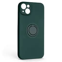 Силиконовый чехол для Apple iPhone 14 Plus, Icon Ring, зеленый, панель-накладка, с кольцом-подставкой на 360°, противоударный, возможность использования магнитных держателей, ArmorStandart (ARM68702)