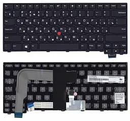 Клавіатура для ноутбука Lenovo Thinkpad (T460S, T470S) Чорна, (Чорна рамка)