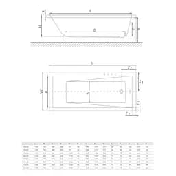 Ванна акрилова Radaway Mirella 140x70 з ніжками та сифоном, біла (WA1-48-140x070) - мініатюра 4