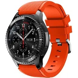 Силиконовый ремешок Watchbands для Samsung Gear S3 Samsung Galaxy Watch 46mm Silver - оранжевый (WB001ORANGE)