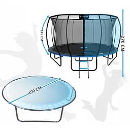 Батут із внутрішньою сіткою THUNDER Inside Ultra 16FT 490 см Black/Blue - мініатюра 11
