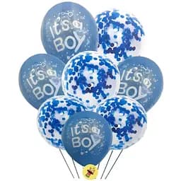 Набор воздушных шаров It’s Boy, Girl, 8 шт. (4 шт. 30 см + 4 шт. с блестками 30 см) (в ассортименте)