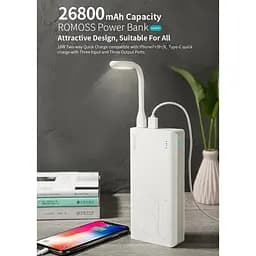 Павербанк Romoss 30000 mAh Sense 8+ білий (PHP30-401-02)  - мініатюра 4