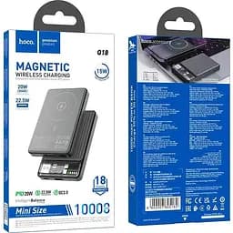 Зовнішній акумулятор Hoco Q18 Tourer MagSafe 10000mAh 22.5W Black (605182) [102662] - мініатюра 4