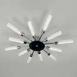 Потолочная люстра в форме солнечных лучей на 12 плафонов G9 Ø 69х8 см Line F | Ст. 1276/12 CH