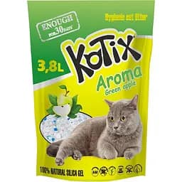 Силікагелевий наповнювач для котячого туалету Kotix Green Apple 3.8 л (Kotix 3.8 ЯБЛУКО)