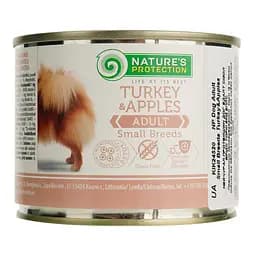 Влажный корм для взрослых собак малых пород Nature's Protection Adult Small Breeds с индейкой и яблоками 200 г